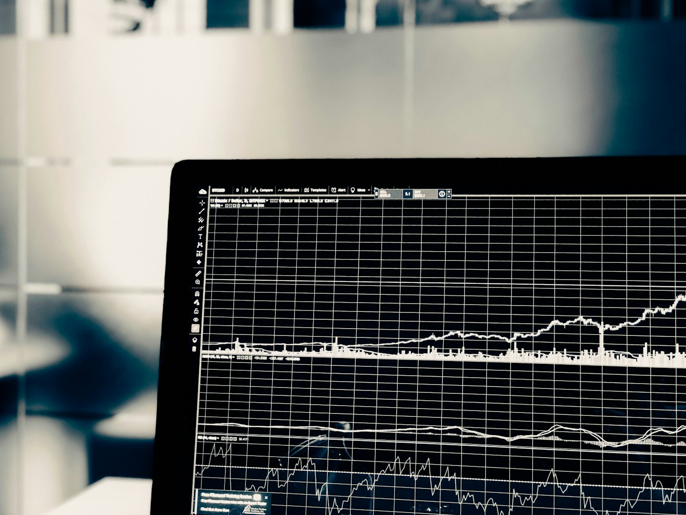 Data analysts working with visual business intelligence dashboards